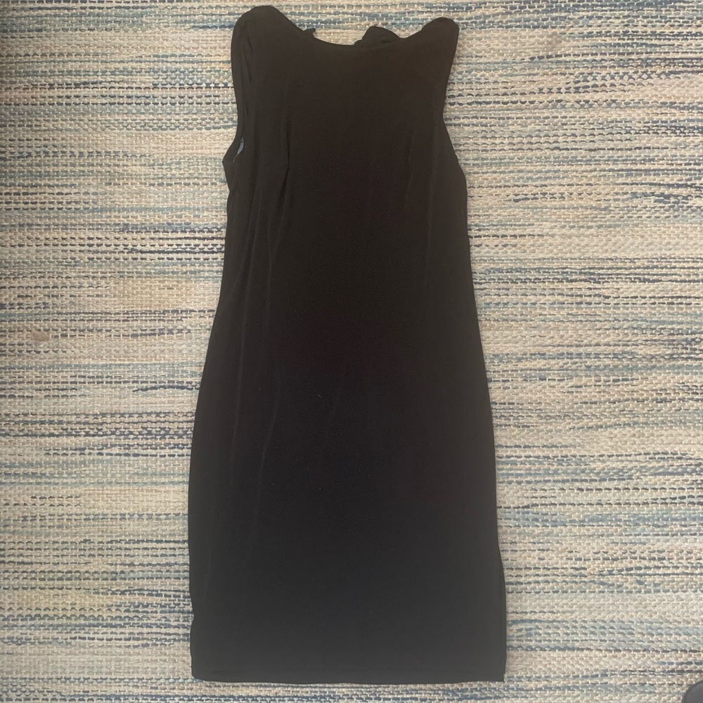 Reversible Black and Floral Midi Dress